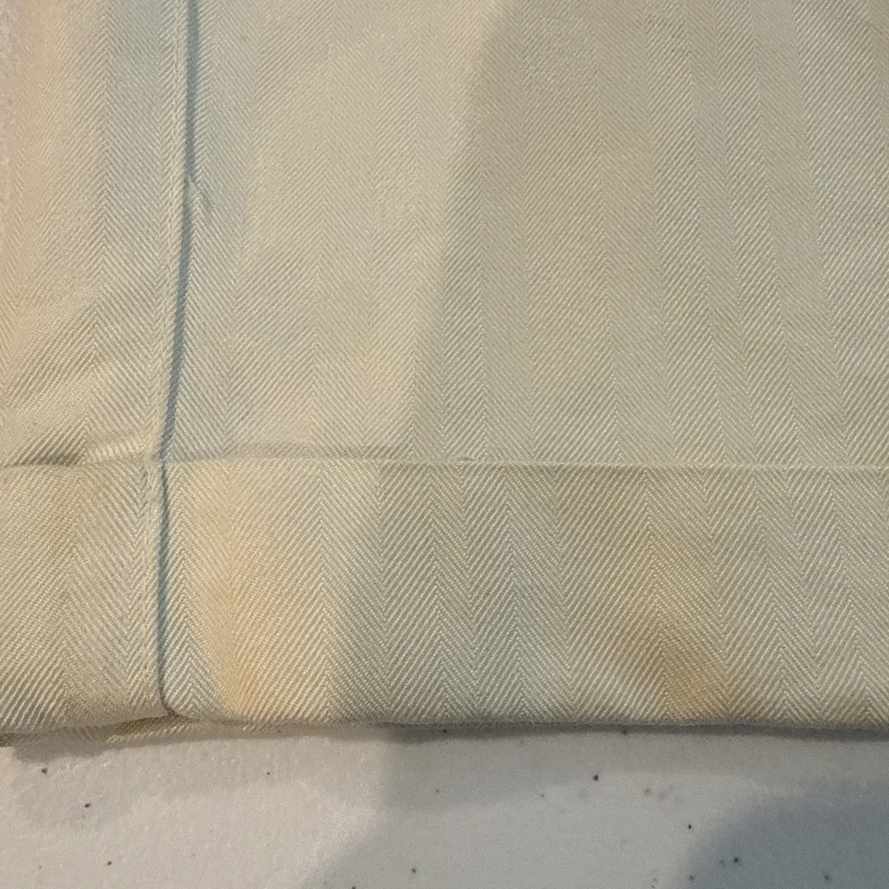 Caribbean Joe Pants Mens 32x34 Ivory Easy Care Pleated Dress Travel Classic New - Picture 3 of 10